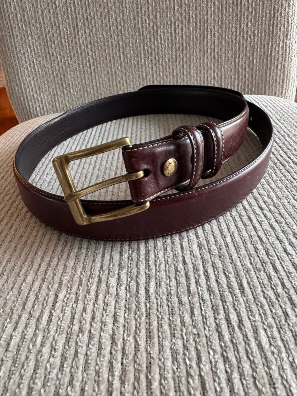 VTG Polo Ralph Lauren Men’s Brown Italian Saddle Leather 1” Belt 34/85